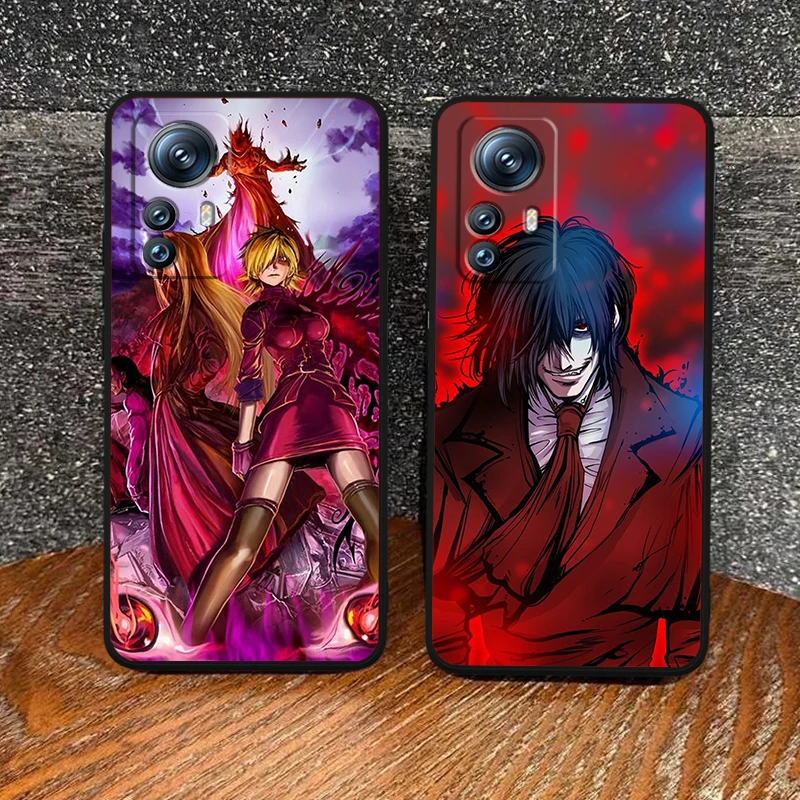 

Hellsing Japanese Anime For Xiaomi Mi 14 13T 13 12T 12 11T 11i 11 10T 10 Pro Lite Ultra 5G Black Back Phone Case