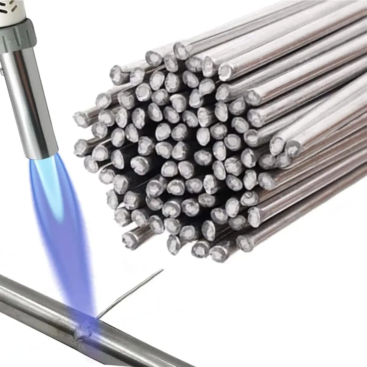 Aluminum Welding Rods Flux Cored Wire Steel Copper Low Temperature Easy Melt Bars Cored Wire Rod Solder Repair Holes Hand Tools