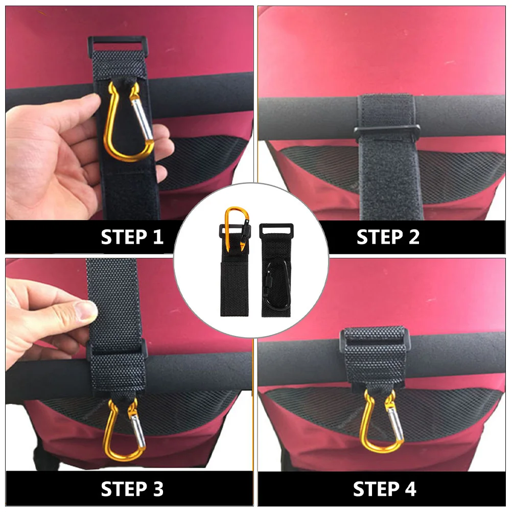 4 قطعة خطاف لعربة الأطفال مقاطع حزام لعربة التسوق حقيبة الشماعات عربة اكسسوارات حقيبة السنانير محفظة خطاف مشبك كليب #3