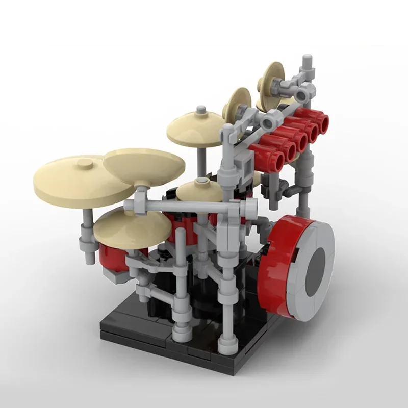 MOC Music Drum Locking Drum Kit Series Toys Bricks Blocks Particles Model DIY Parts Accessories Building Birthday Gifts