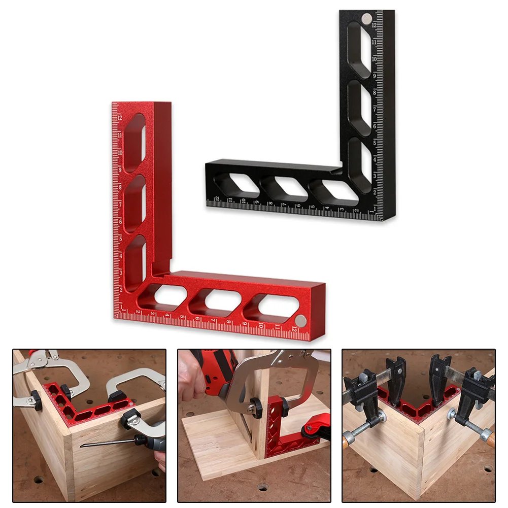 

For Efficient Workflows 127*20*29MM Right Angle Clamp Double Sided Scale For Woodworking Double-Sided Scale Measurements