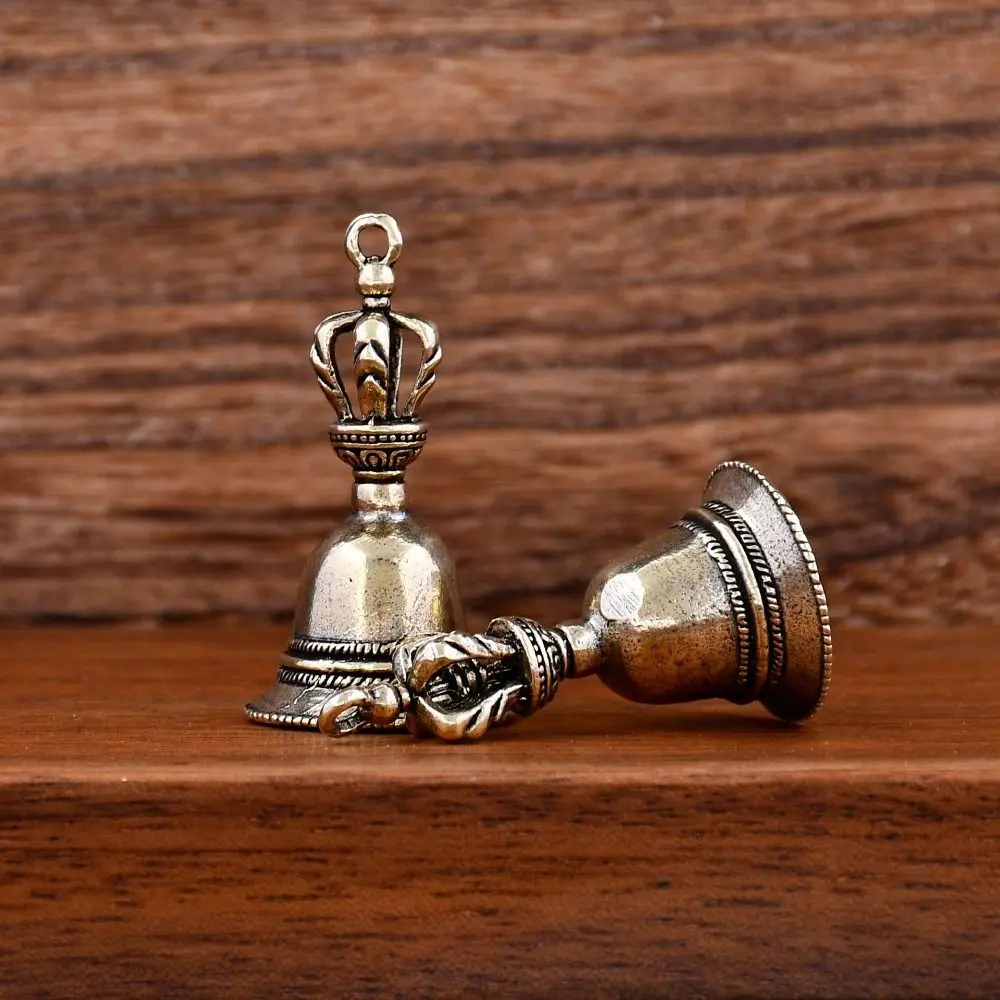 Retro Die-casting Motorcycle Guardian Bell Meditation Spiritual Biker Good Luck Charm Pendant Handmade Bronze Bell Gifts