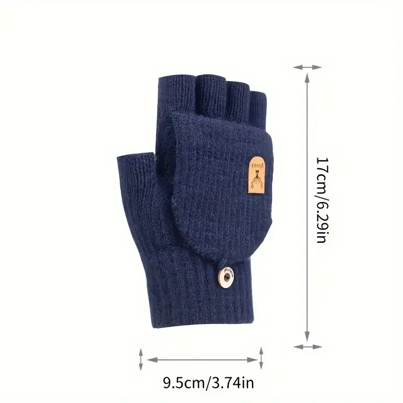 AliExpress Knitted Fingerless Gloves Winter Thicken Warm Touch Screen Gloves for Men Women Gloves Warm Half Finger Student Gloves