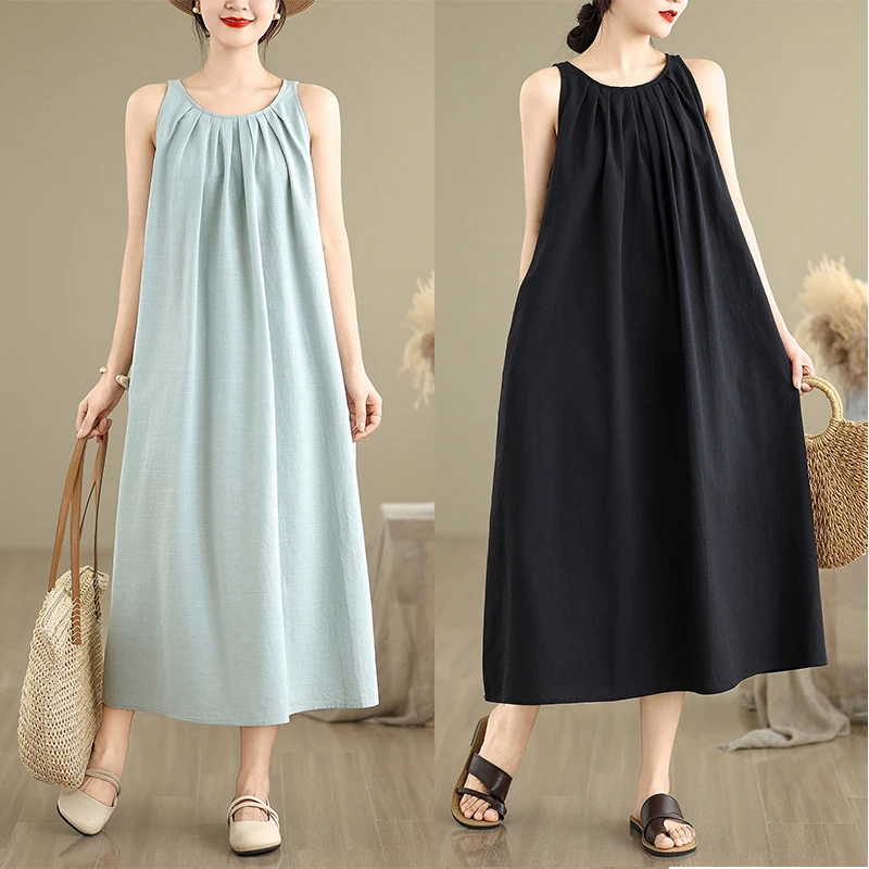 

Летний жилет Ne Hanging Svel Dr Женский большой размер Fat MM Тонкий свободный мясной жилет Длинная юбка трапециевидной формы Dr Повседневная одежда