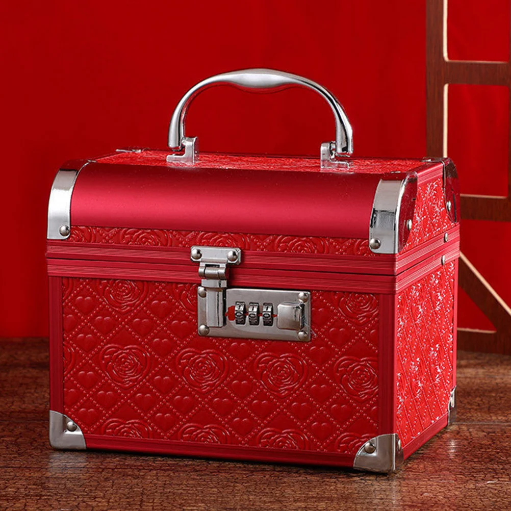

Jewelry Box Vintage Style Code Lock Storage For Rings Necklaces Earrings Wedding Organizer Trinket Case Desktop Storage