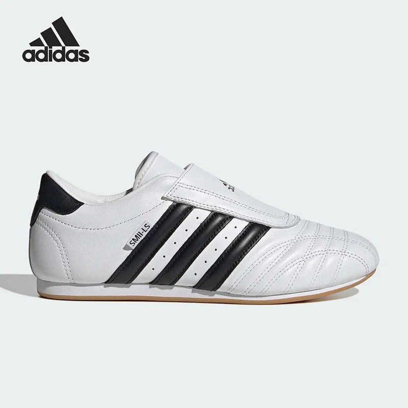 2026 Sport Adidas Trefoil Women Casual Slip On Shoes Leather Upper Fabric Lining Rubber Outsole Celebrity Style JQ4774
