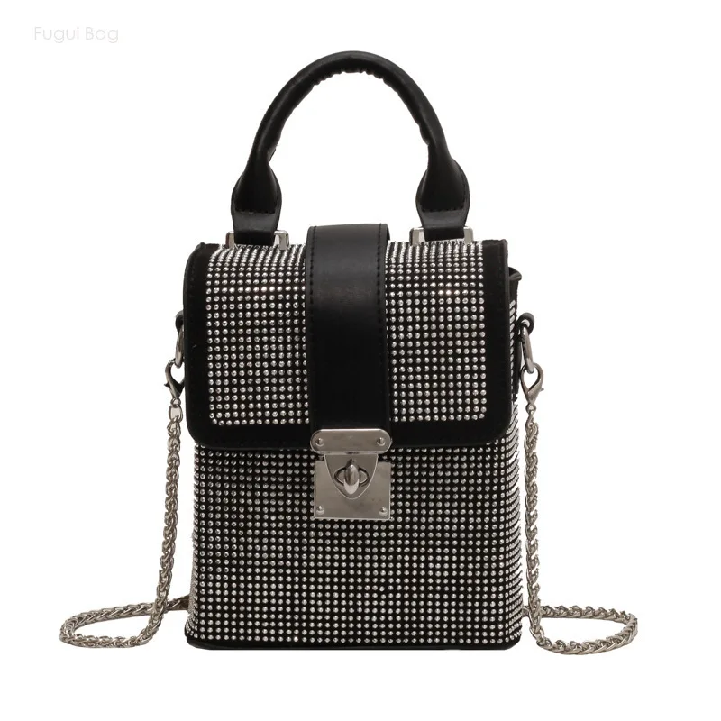 

Women's Handbag Crossbody Mobile Phone Bag 2024 New Minimalist High-end Fashionable Diamond Inlaid Mini Exquisite