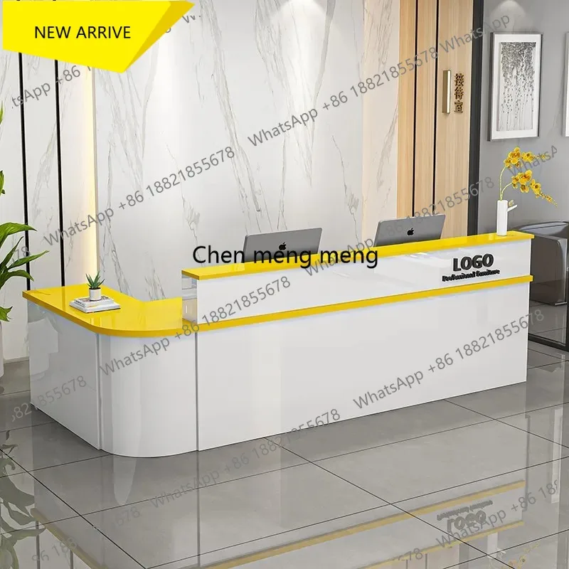 

G153 Modern Reception Desk Study Store Clinical Service Reception Desk Hairdressing Luxury Comptoir Caisse Corner Furniture