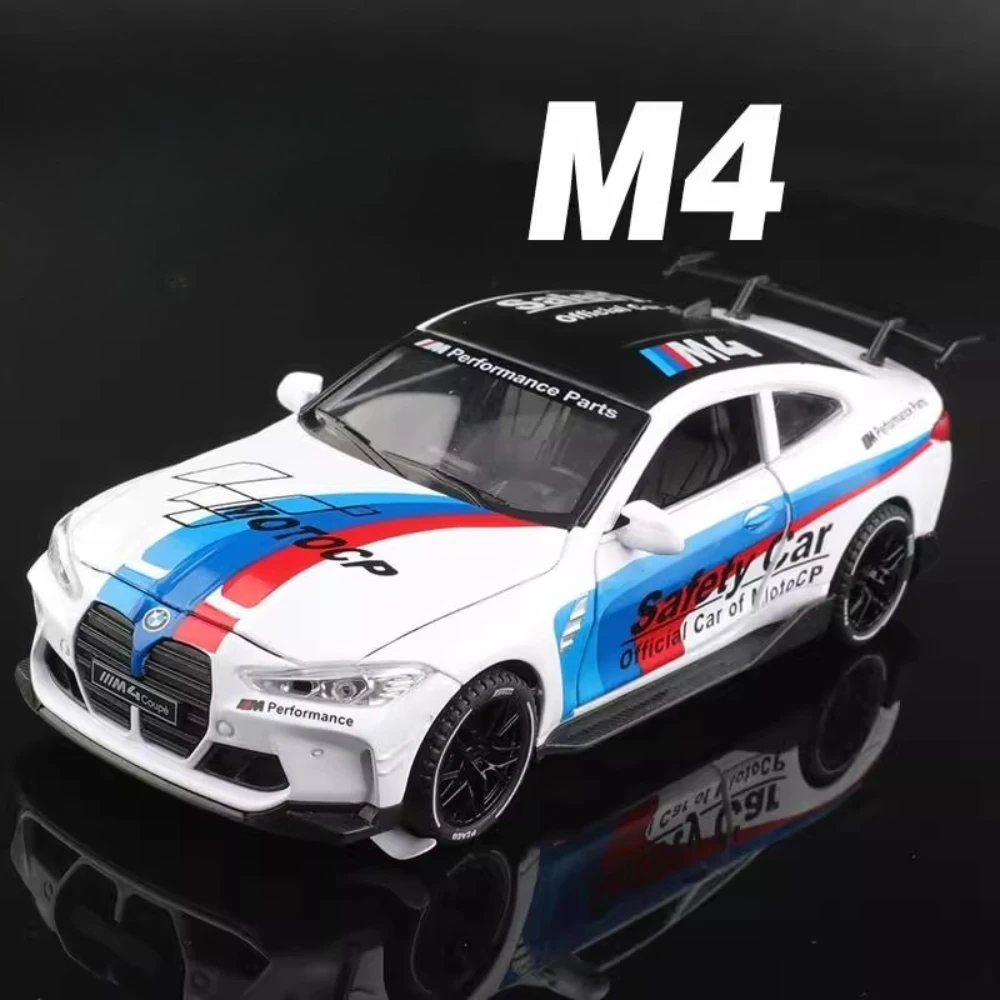 Modelo de coche de juguete 1:32 M4 320i, aleación fundida a presión, puertas con luz de sonido abierta, modelos en miniatura, colección de juguetes para adultos para niños
