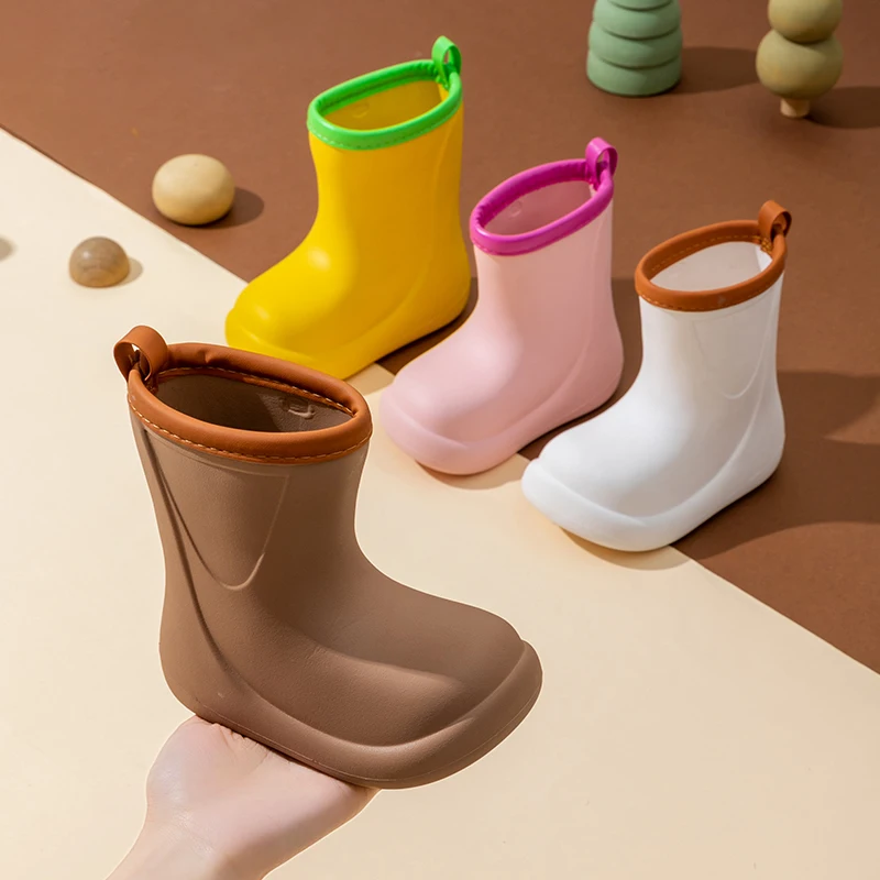 إيفا أحذية المطر للماء الاطفال الرضع احذية المطر عدم الانزلاق الطفل حذاء رياضة الكرتون صبي فتاة طفل مقاوم للماء الأطفال أحذية الصيف