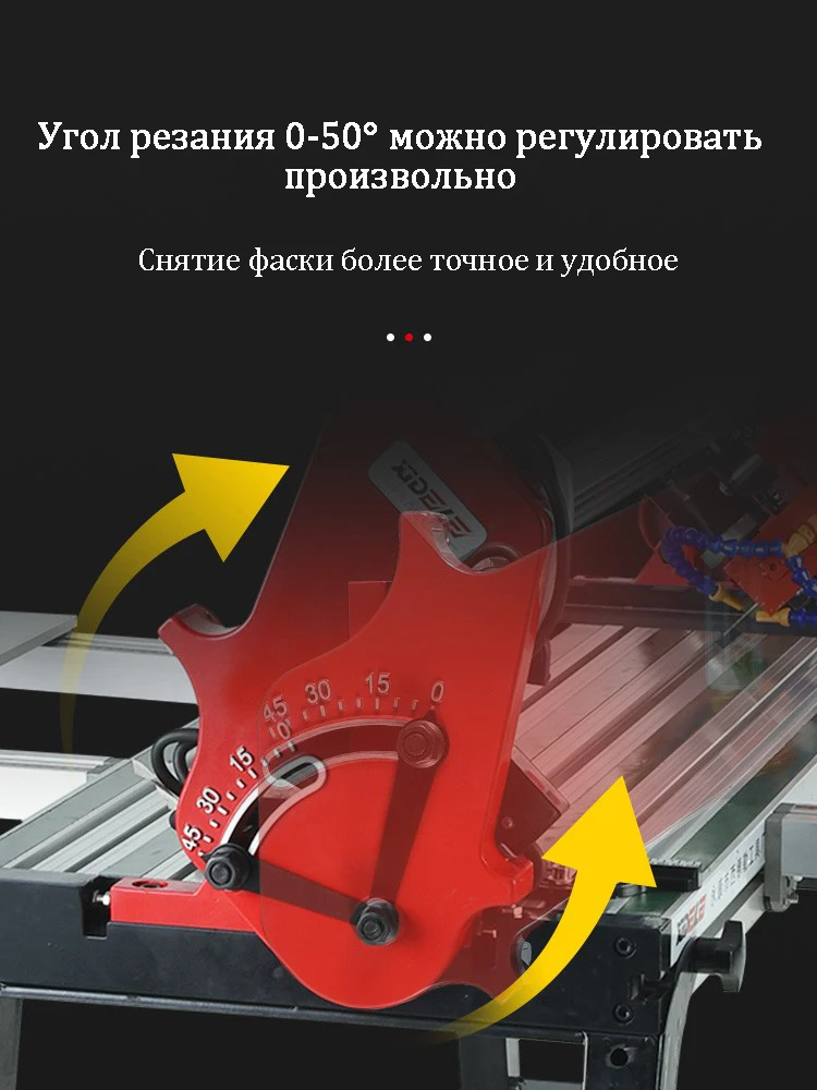 2500W Fully Automatic Electric Tile Cutting Machine 45 Degree Chamfering, Edging, Grooving Water Jet Stone Cutting Machine