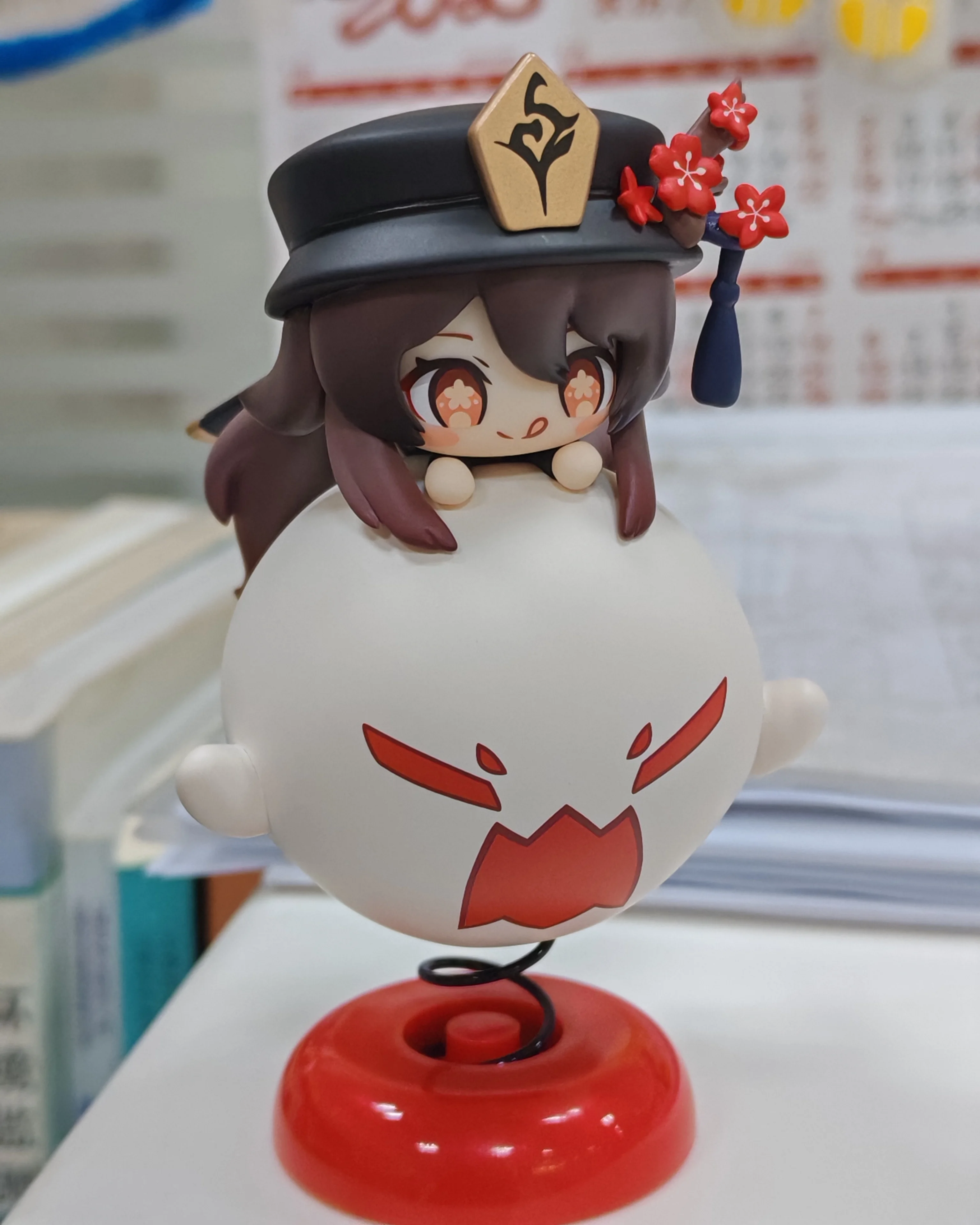 原神インパクト公式正規品胡桃フィギュアハッピーシェイクABS PVCメタルスタチューフタオキュート誕生日プレゼントオーナメント