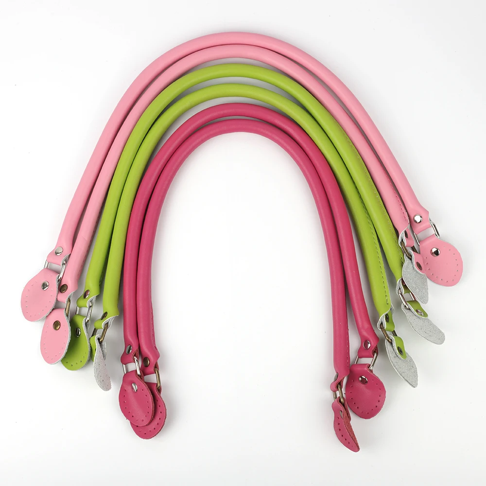 1Pair 40/50/60cm Cow Leather Handles Durable Shoulder Bags Detachable Belt Sew Handle for DIY Handmade Replacement Handbag Strap