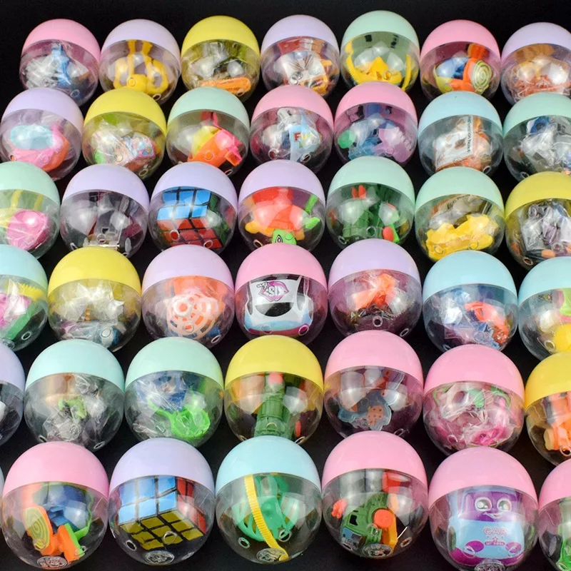 55x47mm Semi Transparent Oval Macaron Capsules Ball Twisted Egg Ball Twisted Egg Toddler Toy Festival Party Gift