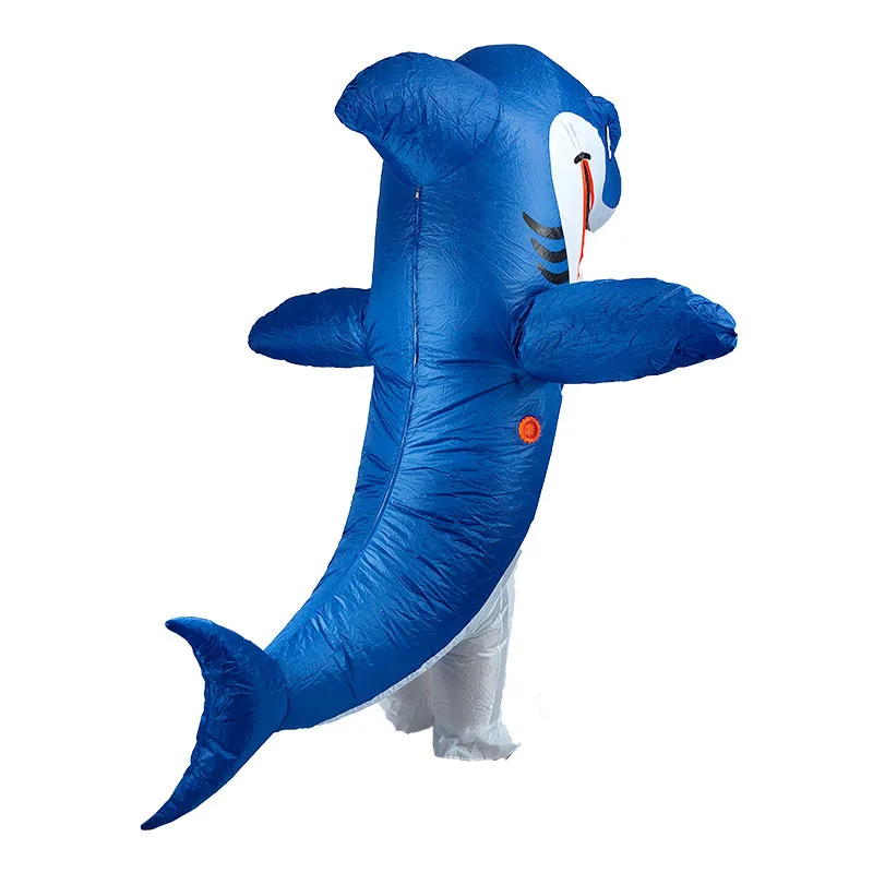 inflate blue shark Cosplay wearable adult animal inflatable costume Halloween Adult Walking animal mounts