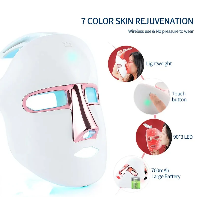 Foreverlily LED Facial Neck Beauty Machine Skin Rejuvenation Massager