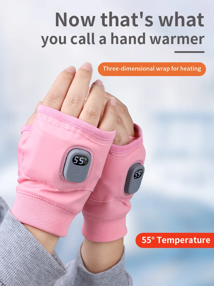 Electric heating Gloves with rechargeable battery Heating gloves Fingerless gloves for outdoor cycling fishing in winter