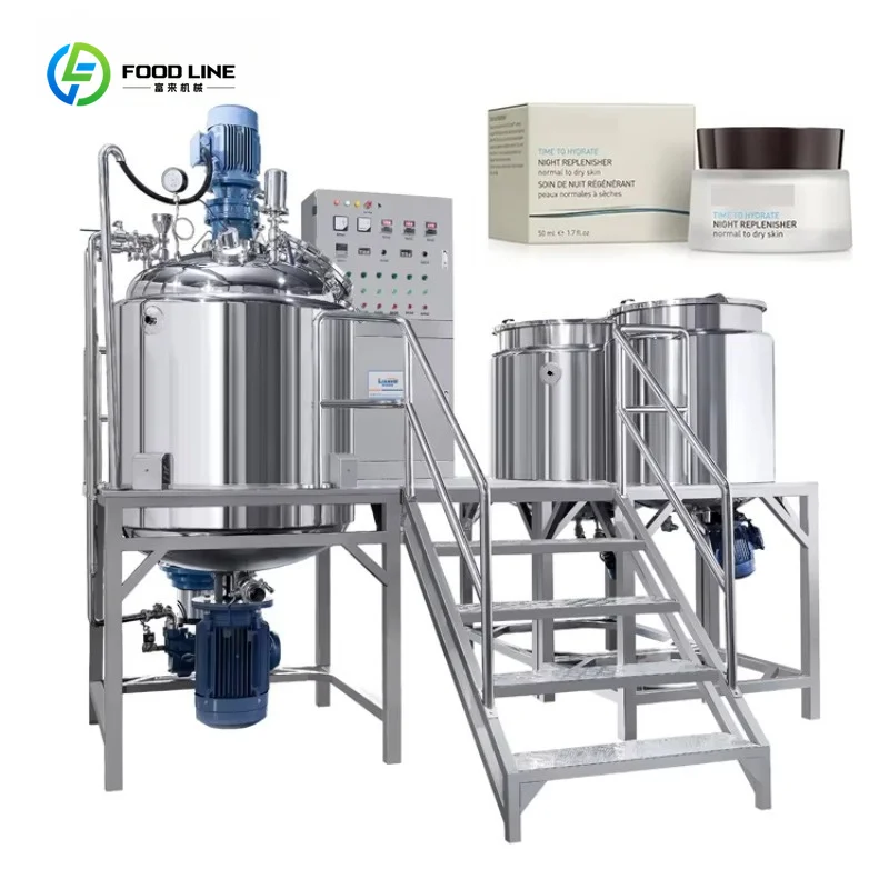 Mayonnaise Sauce Mixer Vacuum Cosmetic Emulsifier Homogenizer Cream Cheese Making Machine Custom
