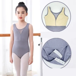 Kids Girls Ballet Leotards with Chiffon Skirt Short Sleeved Backless Bodysuit Dance Costume Sleeveless Mesh Dress Dance Toddler