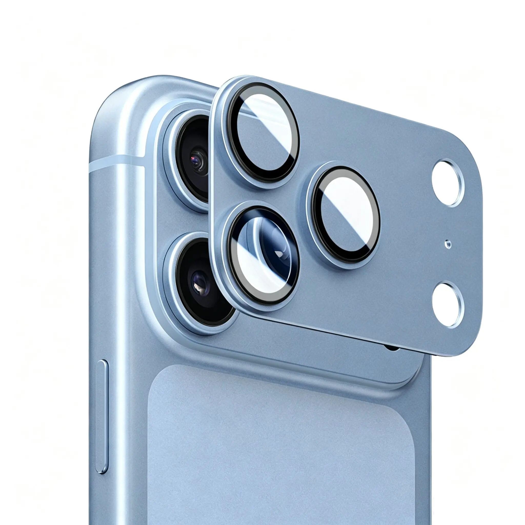 2 Stück Aomor Linsenschutz für iPhone 18 17 Pro Max, starke Haftung, Metall, 9H gehärtetes Glas, Kamera-Bildschirm, vollständiger Schutz. – Detail 7