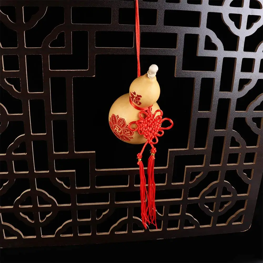 Tai Chi with Tassel Handmade Bring Wealth and Luck Feng Shui Housewarming Gift Home Decor Gourd Crafts Hanging Ornament