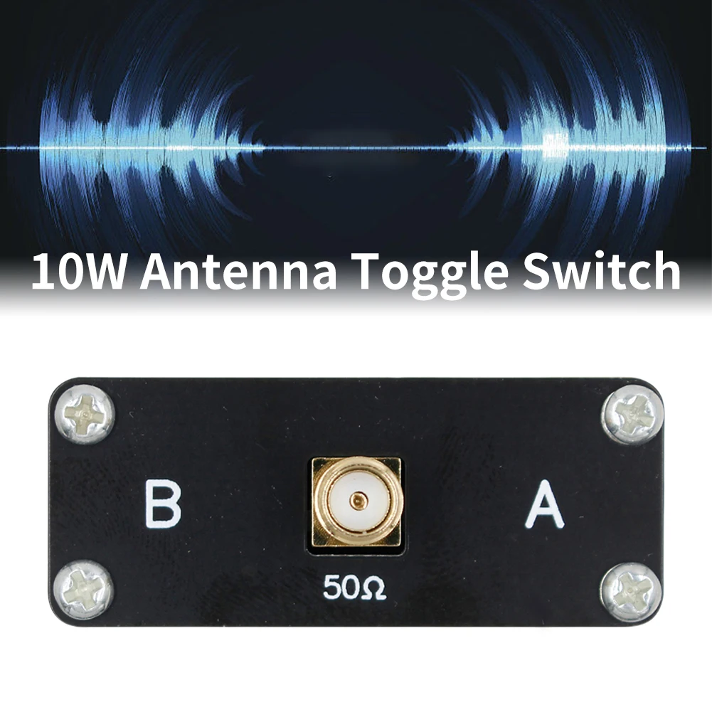 10W 1-to-2 Antenna Switch Aluminum Alloy DC-500Mhz RF Switch Portable SDR Transceivers Radio Switch Manual Switch