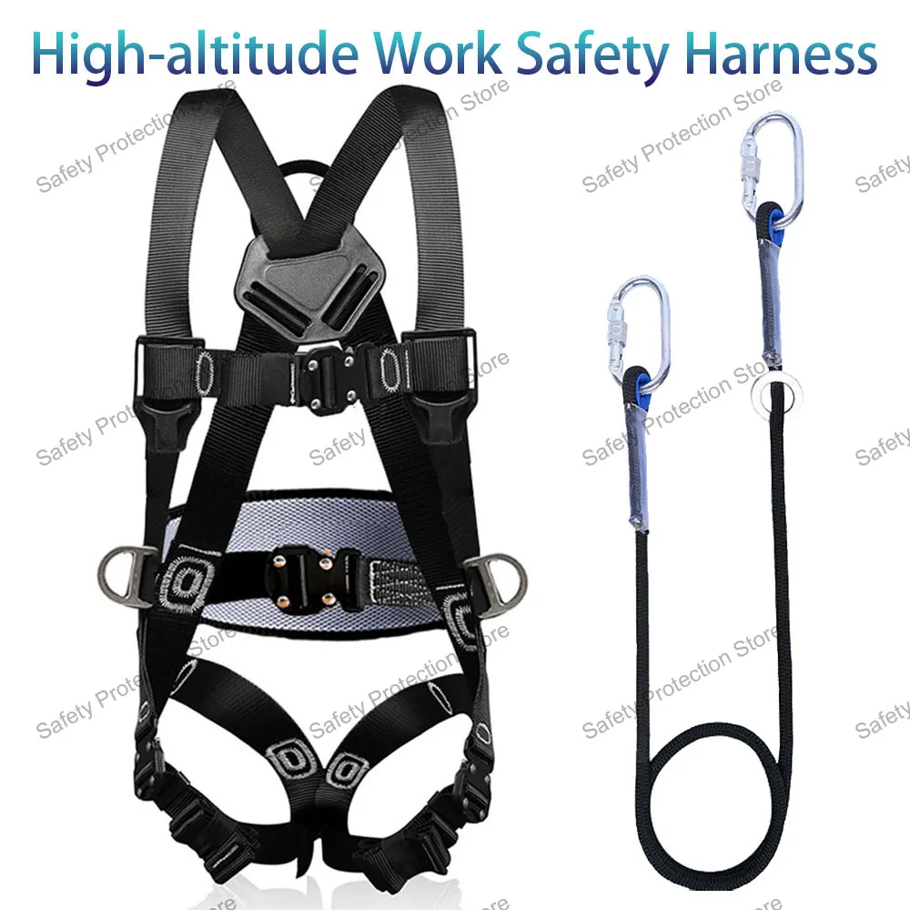 

Five-point High-altitude Work Safety Harness Full Body Safety Belt Outdoor Climbing Training Electrician Protection Equipment