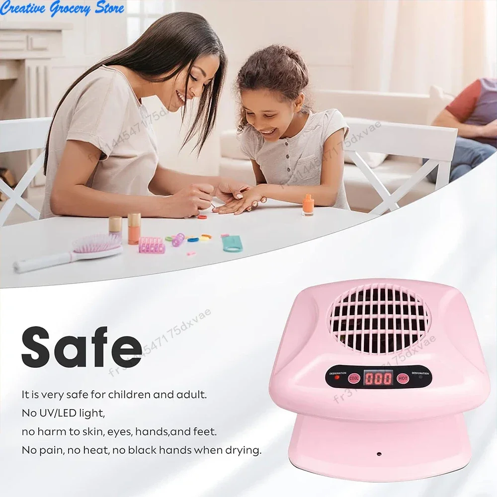 

Сушилка для ногтей с горячим и холодным воздухом Сушилка для ногтей Лак для ногтей 300 Вт Повітряный вентилятор с синхронизацией Сушилка для рук и ног