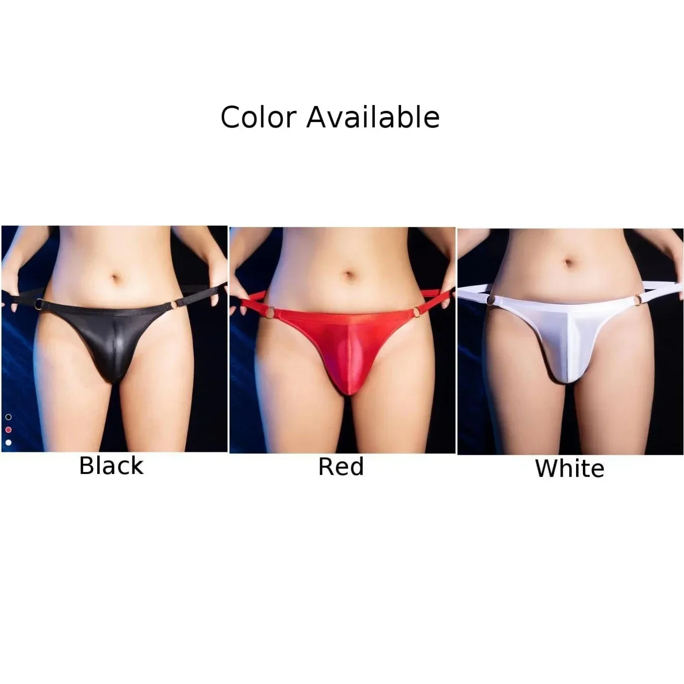 Sexy Man Brazilian Thong Glossy Thongs Swimwear Panties Smooth Low Rise Bikini Thongs Transparent Underwear For Men