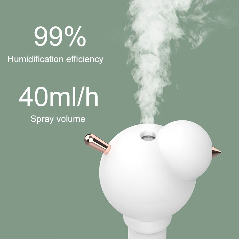 Humidificador de aire con USB, difusor silencioso portátil LED, purificador de Aroma para coche, fabricante de niebla para casa y oficina,