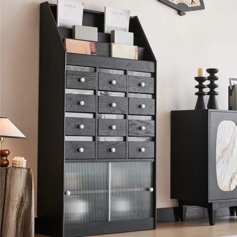 

Vintage Bookshelf Living Room Cabinet Magazine Floor-standing Chest Living Room Cabinet Drawers Home Furniture Opbergkast XYGZ