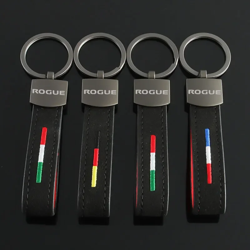 

Suede Auto Keyring Key Chains Car Key Rings Pendant Holder for Rogue Logo Livina X-trail Sylphy Tiida Teana Note Evalia