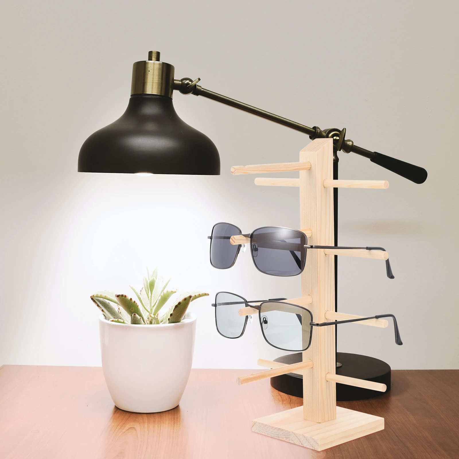 

Wooden Sunglasses St Rack Holder Jewelry Trays ganizer Durable Practical Eyeglass Home Retail Sunglasses Display Show