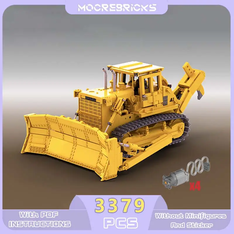 MOC Advanced Engineering Vehicle Series Bulldozer Model Technology Bricks Building Blocks Toys Children's Puzzle Gifts