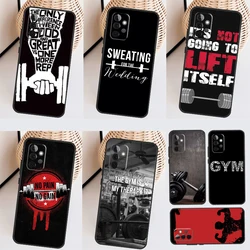 Bodybuilding Gym Fitness Phone Case For Samsung Galaxy A34 A54 A14 A13 A23 A33 A53 A73 A52 A42 A32 A22 A12 A51 A71