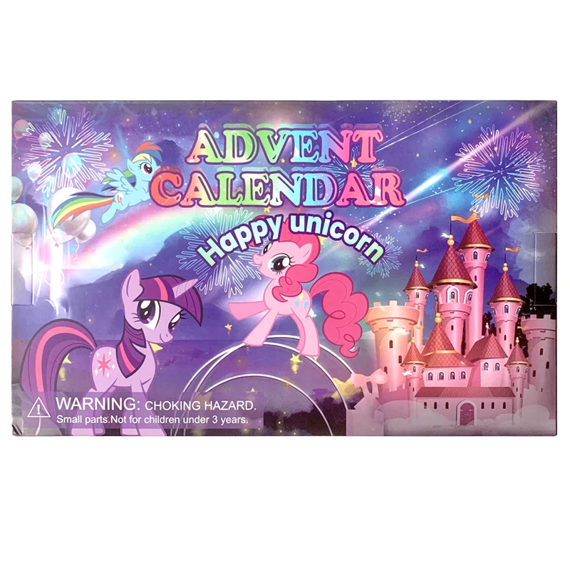 24 Pz/scatola Il Mio Piccolo Pony Calendario Dell\'Avvento Conto Alla Rovescia Anime Figure Confezione Regalo Pokemon Pony PVC Modello Bambole Per