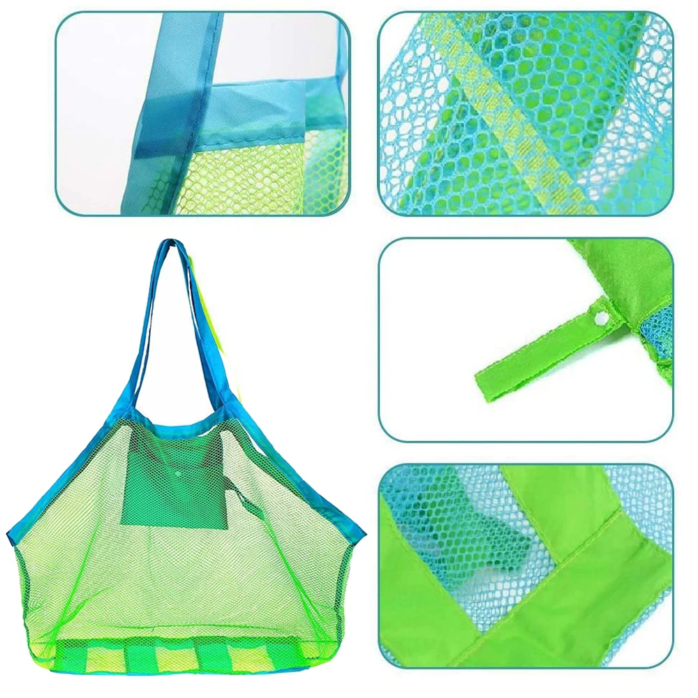 Children Sand Away Protable Mesh Bag Kids Toys Clothes Storage Bags Swimming Large Beach eco Bag Women Cosmetic Makeup Bag