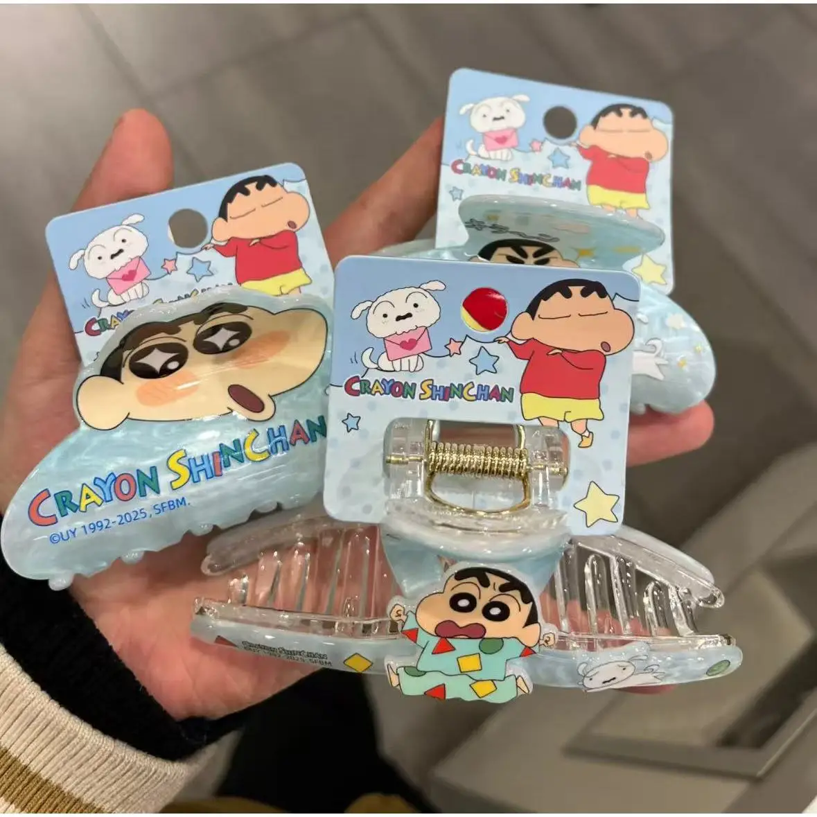 

Anime Crayon Shin-Chan Hair Clips Cute Cartoon Shark Clips Girl Hair Accessories Christmas Gifts Fashionable Creative Hair Clips