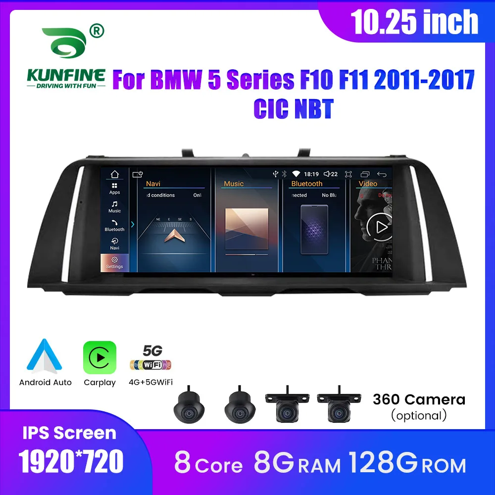 10.25 Inch Android Car Radio For BMW 5 Series F10 F11 2011-2017 CIC NBT System GPS Navigation Multimedia Video Player Carplay
