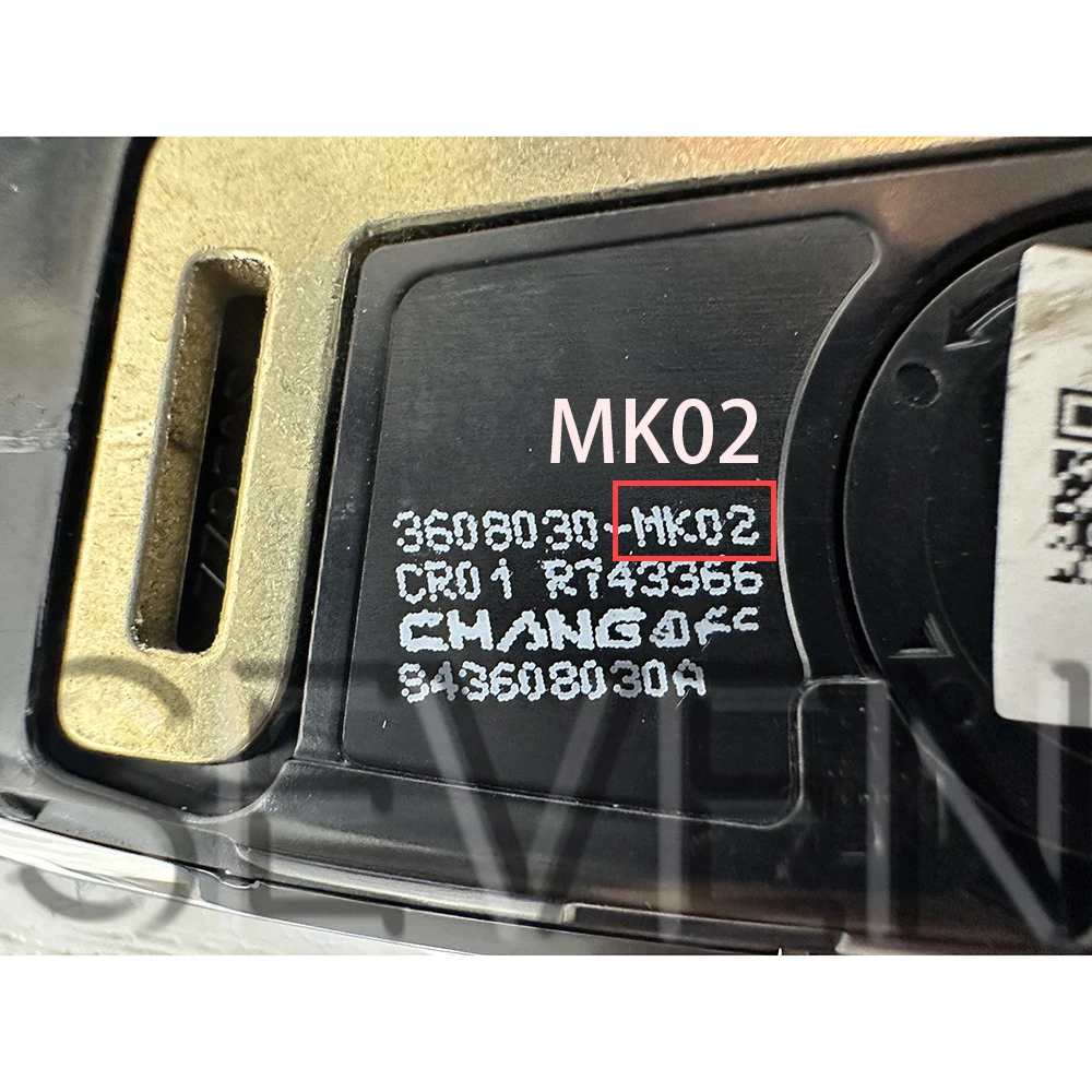Original 3Button 434MHZ Remote Control Key for CHANGAN Intelligent Key with 4A chip 3608030-MK03 MK02