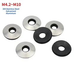 Waterproof Washers EPDM Anti-skid Washers Drill Tail Gasket Composite Sealing Washers Plain 304 Stainless/Aluminium/Carbon Steel