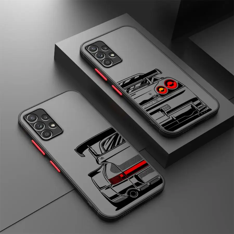 Case for Samsung Galaxy A57 A72 A33 A37 A34 A36 A16 A15 A35 A54 A17 A52 A53 A56 A55 A14 A23 Phone Cover Cool Car Art Lines