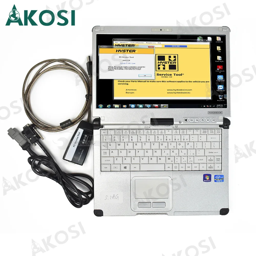 

CFC2 Laptop+V4.98 For hyster yale forklift truck diagnostic tool scanner Ifak CAN USB Interface For Yale Hyster PC Service Tool