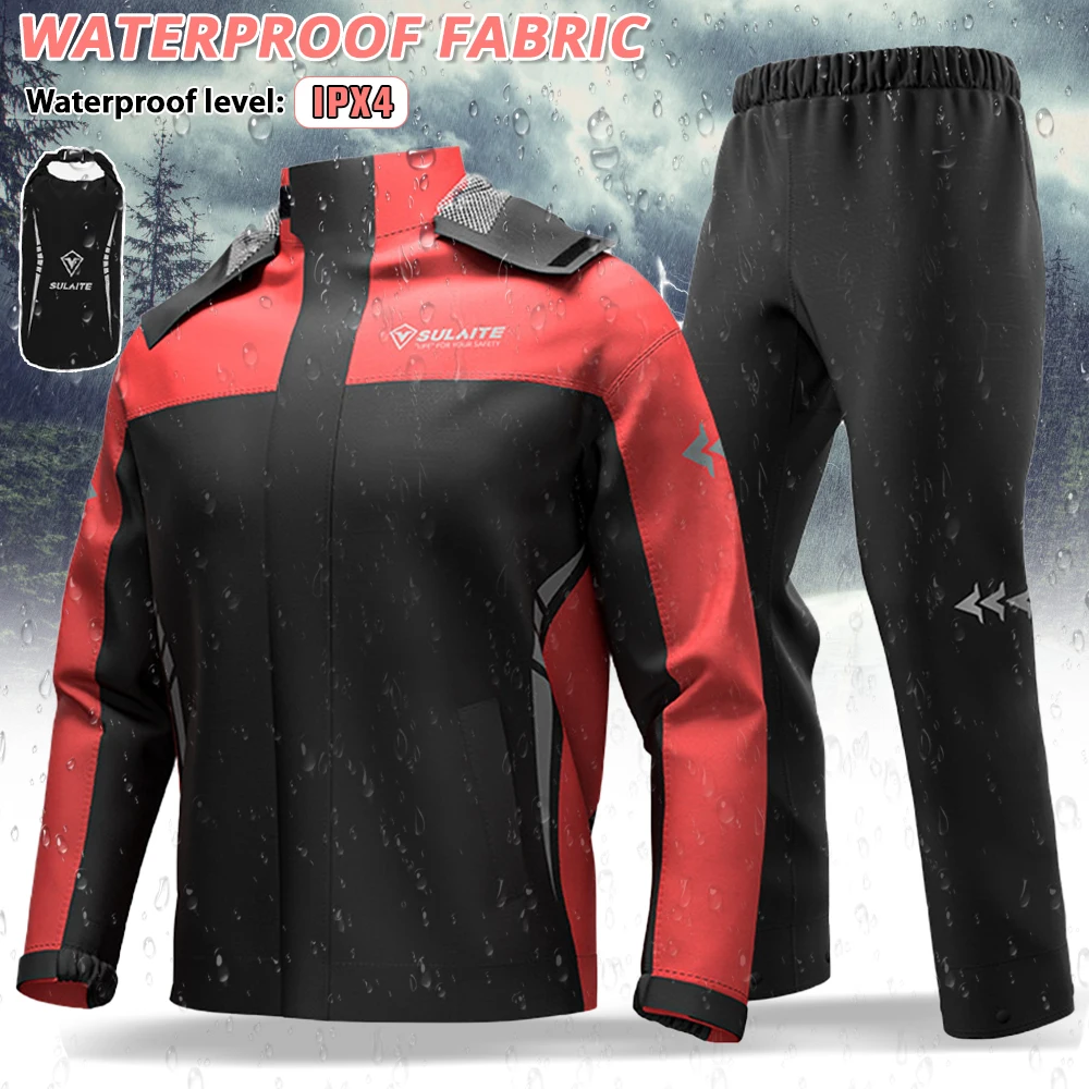 

Motorcycle Raincoat Motorbike Rain Suit Rain Raincoat Moto Jacket Coat Rain Pants Motorcyclist Biker Set Waterproof Women Men