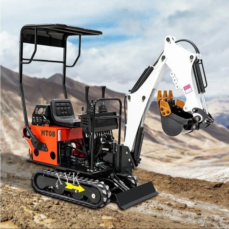 New Mini Crawler Agricultural Trenching Machine Farm Orchard Earth Dig Log Grabbing Equipment  Multifunctional Farm Cultivation