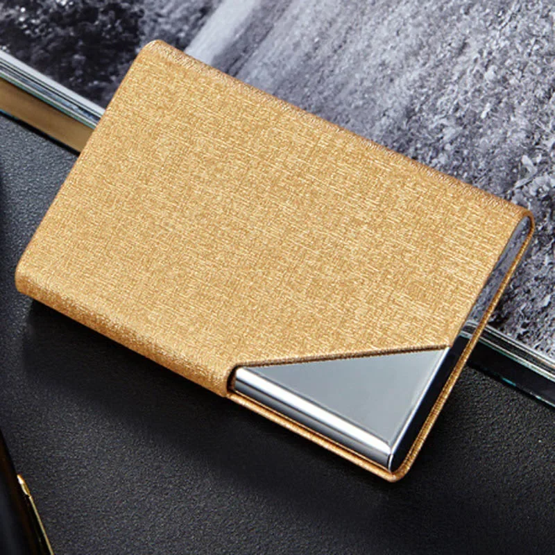 Unisex Smart Business Card Holder Solid Metal Stainless Steel Men Bank Credit Card Case Women ID Bag With Magnet