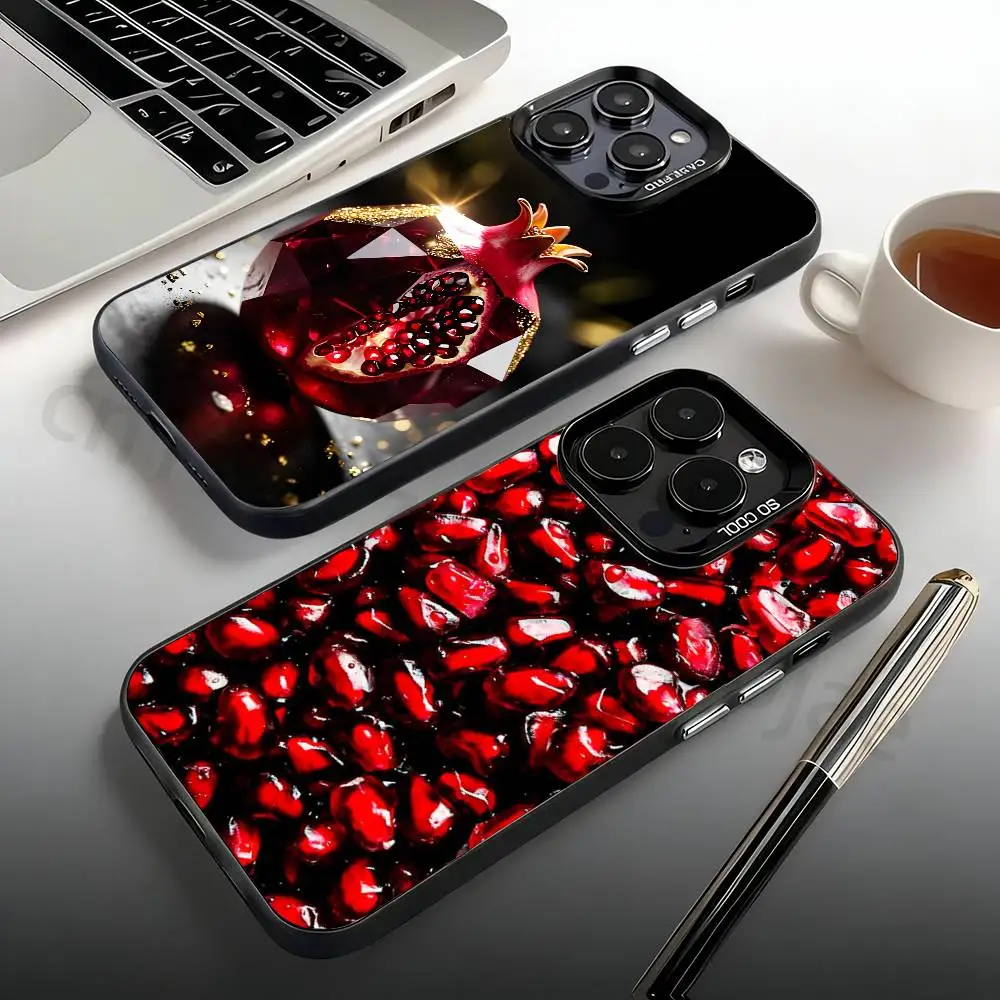 

Fruit Pomegranate Painting Phone Case For iPhone 17,16,15,14,13,12,11,Pro,Max,Plus,Mini, Matte Shockproof Case