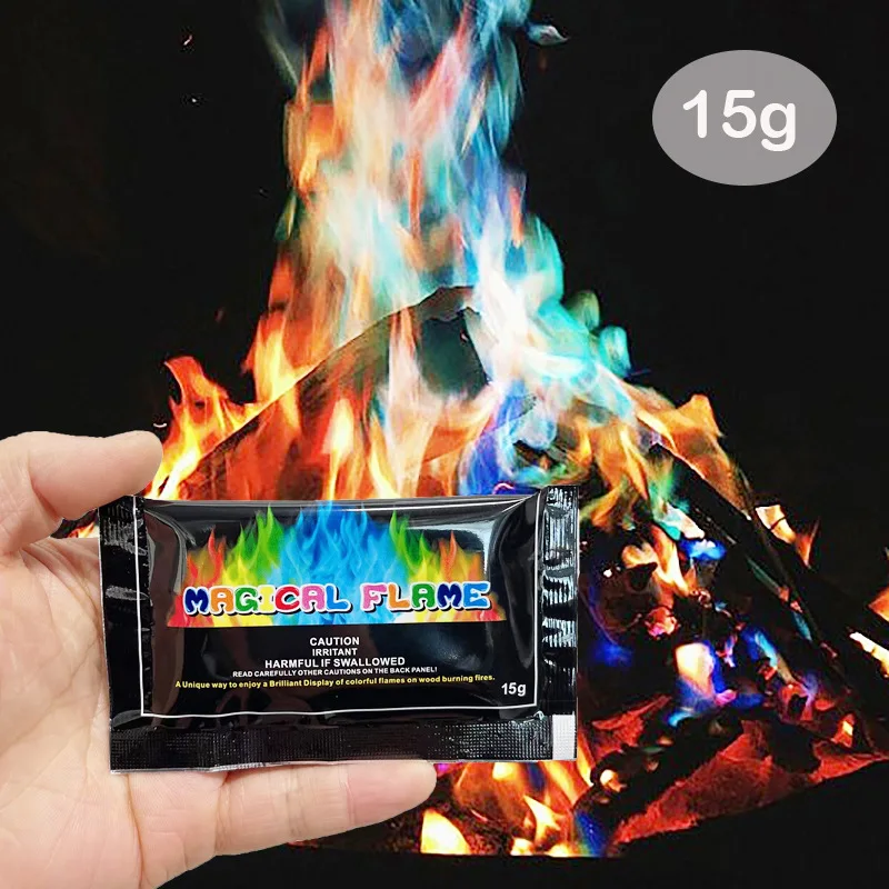 Magic Fire Colored Flame Powder Magic Toy Flame Party Beach Bonfire Party Supplies