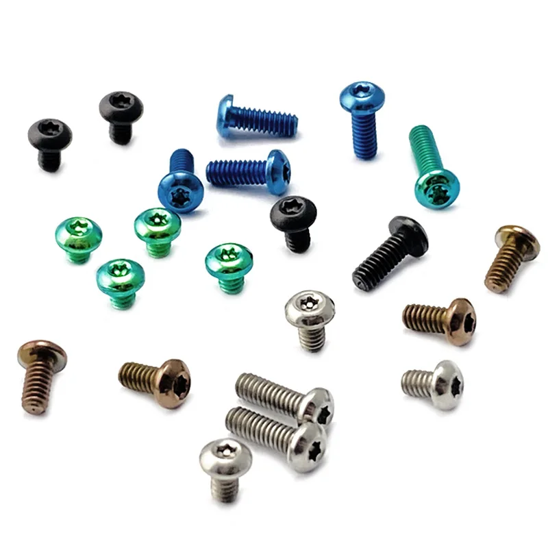 CNC Machined 2-56 UNC Ti-6Al-4V Titanium Torx T6 Screws for Spyderco Folding Knife Anti-Slip