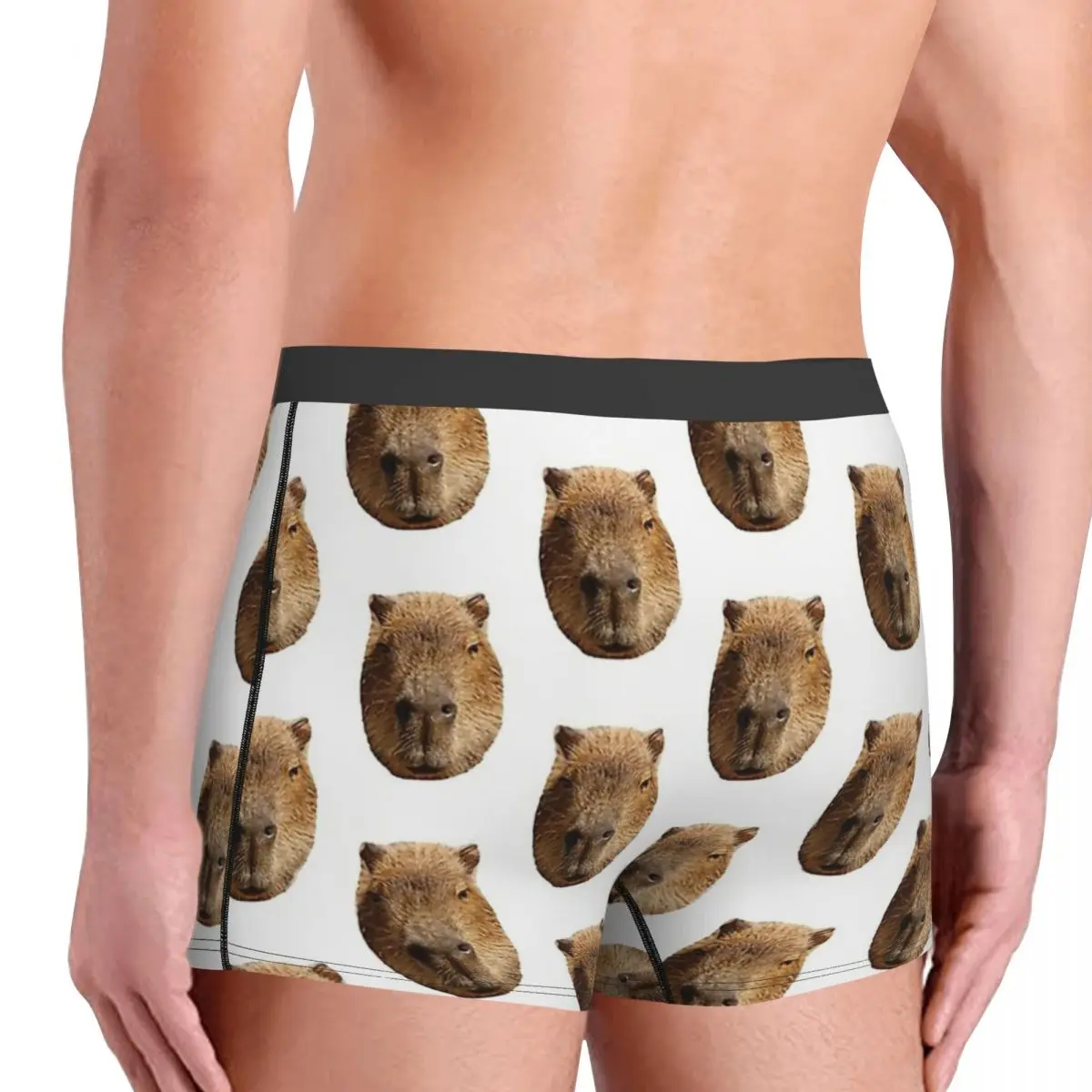 Male Capybara Face Capybara Hydrochoerus Hydrochaeris Animal Underpants Panties Man Underwear Print Shorts Boxer Briefs